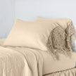 King-size linen pillowcase with Frida lace detailing from Bella Notte, featuring soft, elegant fabric and intricate lace accents.