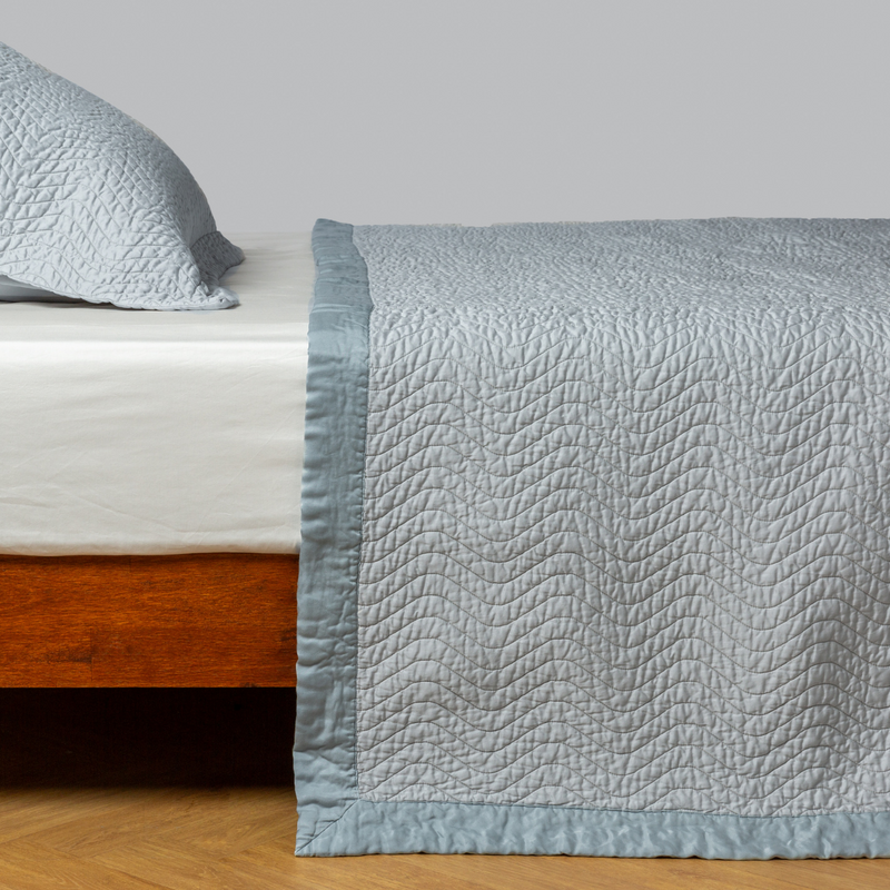 Bella Notte Cirillo coverlet in autumn colors, showcasing soft, luxurious fabric and elegant design for king-sized bedding.