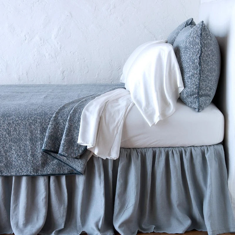 Bella Notte Vienna Coverlet in autumn color, showcasing soft, luxurious fabric with intricate stitching for king-size bedding.