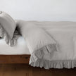 Bella Notte Linen Whisper duvet cover in autumn color, king size, showcasing soft linen fabric and elegant bedding design.