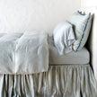 Bella Notte Paloma duvet cover in autumn color, showcasing soft fabric and elegant design on a king-sized bed.