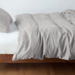 Bella Notte Austin Duvet Cover in Cenote fabric, king size, with soft, luxurious linen texture and elegant design.