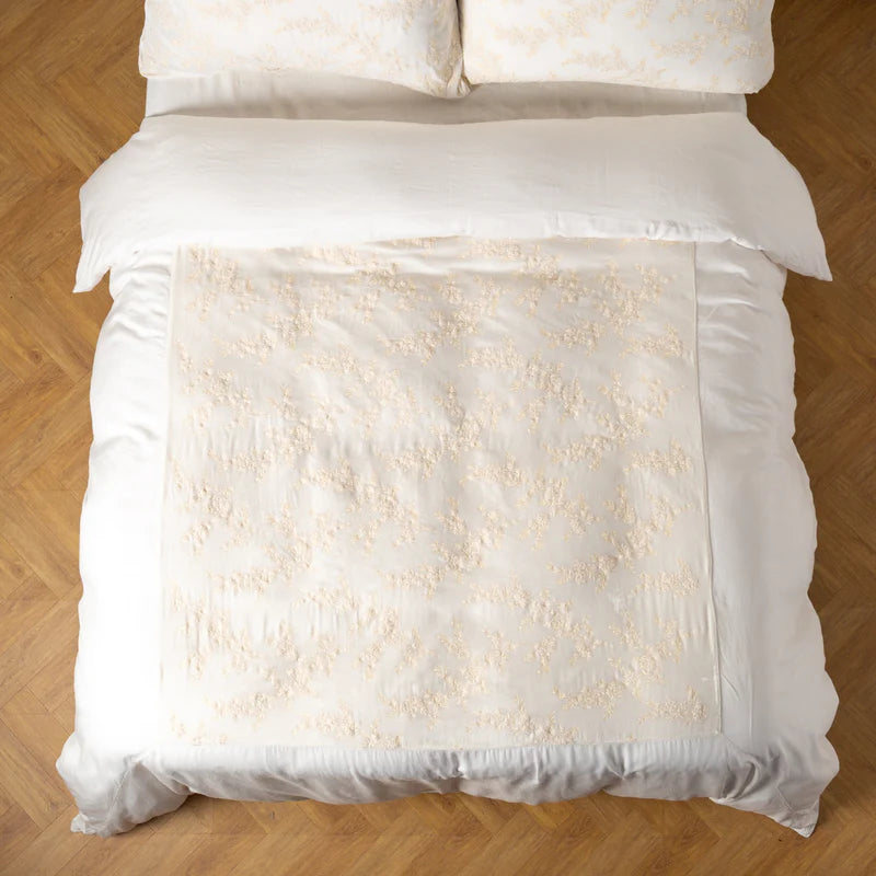Bella Notte Lynette Luxe Duvet Cover in soft cloud fabric, king size with elegant textured design and subtle sheen.
