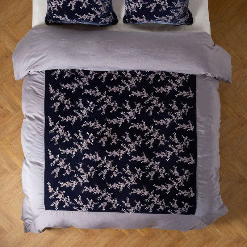 Bella Notte Lynette Luxe Duvet Cover in soft cloud-colored fabric, showcasing elegant, smooth bedding with subtle texture details.