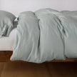 Bella Notte Madera Luxe duvet cover in cloud color, showcasing soft fabric and elegant design for king size bedding.