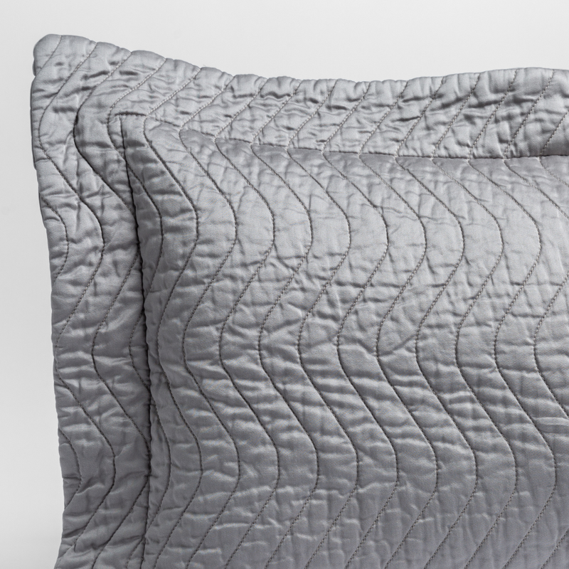 Bella Notte Cirillo Euro Sham with autumn-colored fabric featuring elegant, textured design for a sophisticated bedroom decor.