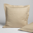 Natural beige Bella Notte Cirillo Euro Sham with soft fabric and subtle texture, designed for elegant bedroom decor.
