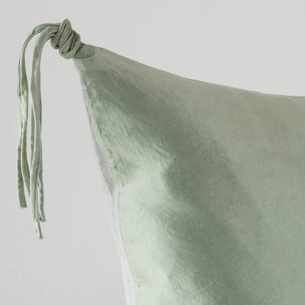 Bella Notte Taline Euro Sham with autumn-inspired fabric and decorative stitching, adds elegance to bedding decor.