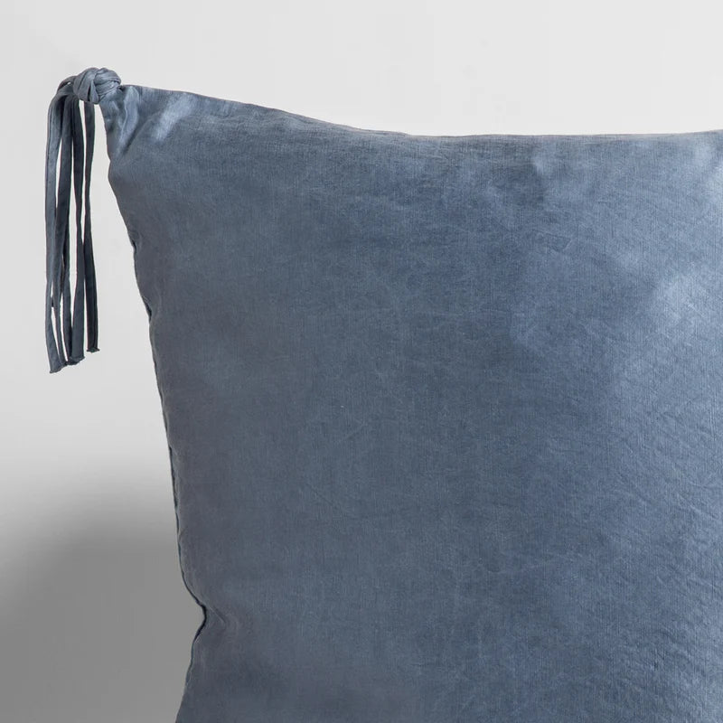Bella Notte Taline Euro Sham with autumn-inspired fabric, featuring soft, textured linen material for elegant bedroom decor.