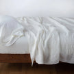 Bella Notte linen king flat sheet in autumn color, showcasing soft, smooth fabric and elegant, minimalist design.