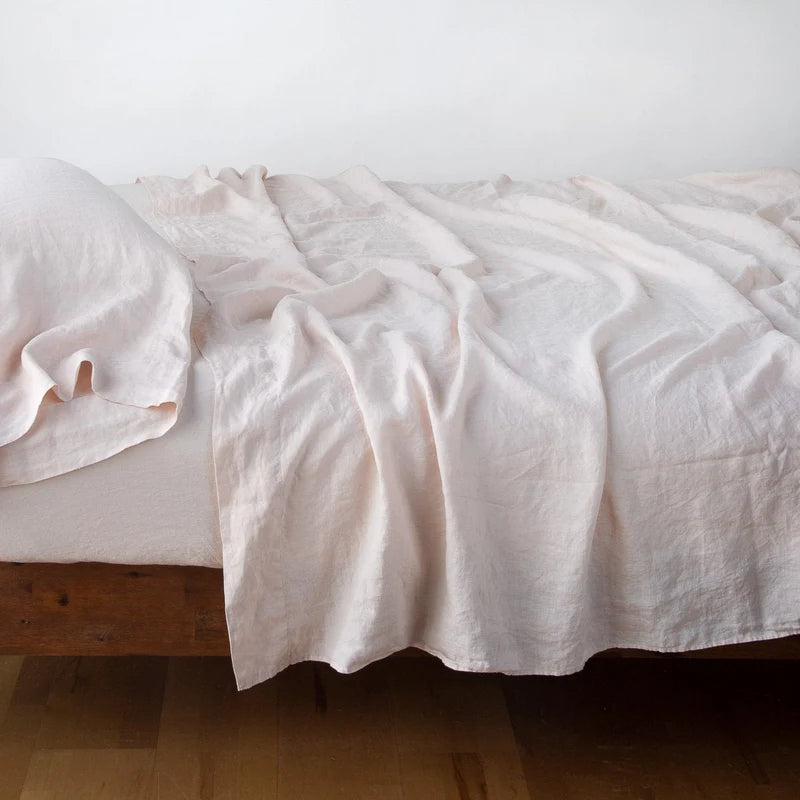 Bella Notte linen flat sheet in autumn color, king size, soft and smooth fabric perfect for cozy bedroom decor.