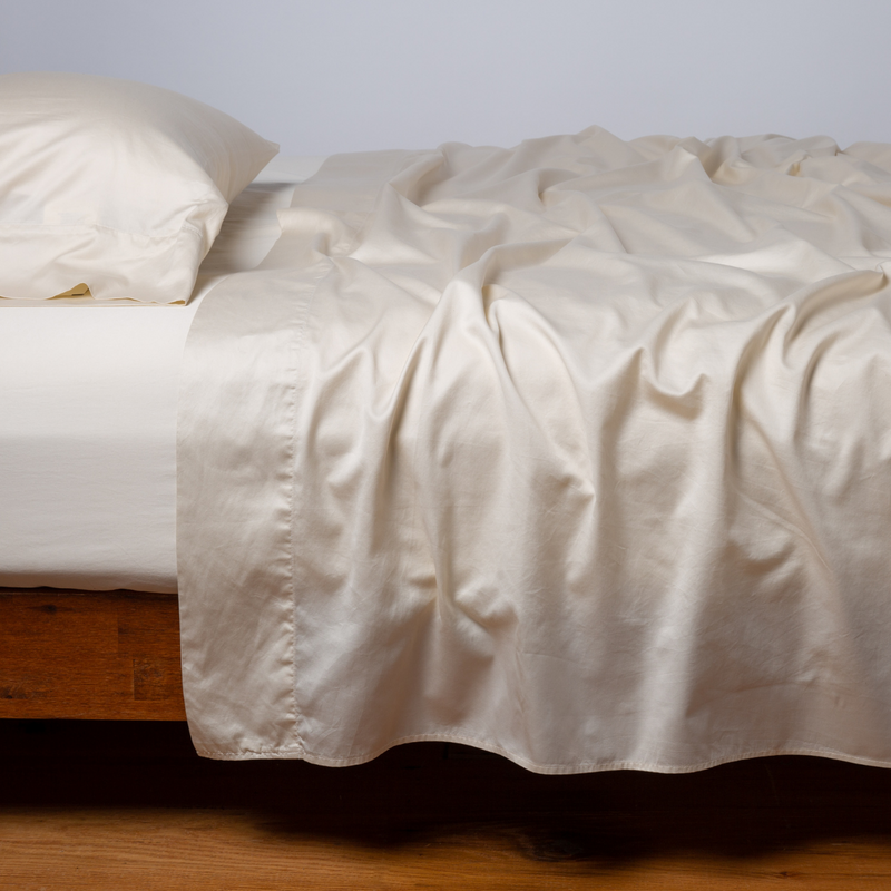 Bella Notte Cenote King Bria flat sheet with smooth, soft cotton fabric and elegant design, laid flat on a neutral background.