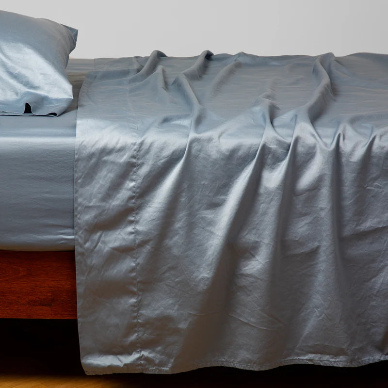 Bella Notte Cenote King Bria Flat Sheet showcasing soft, luxurious fabric and elegant design for a comfortable bedroom.