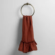 White Linen Whisper Guest Towel by Bella Notte, soft textured guest towel with elegant linen fabric for guest use.