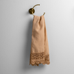 White Bella Notte Mattine Guest Towel with soft, plush fabric and elegant design, perfect for guest bathroom decor.