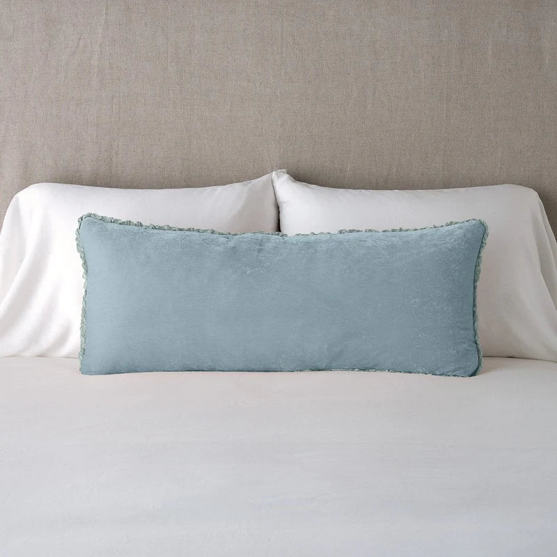 Bella Notte Carmen lumbar throw pillow in honeycomb fabric, 15x24 inches, showcasing soft textured design and elegant style.