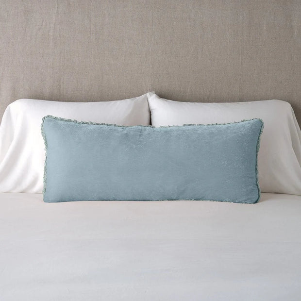 Bella Notte Carmen lumbar throw pillow in honeycomb fabric, 15x24 inches, showcasing soft textured design and elegant style.