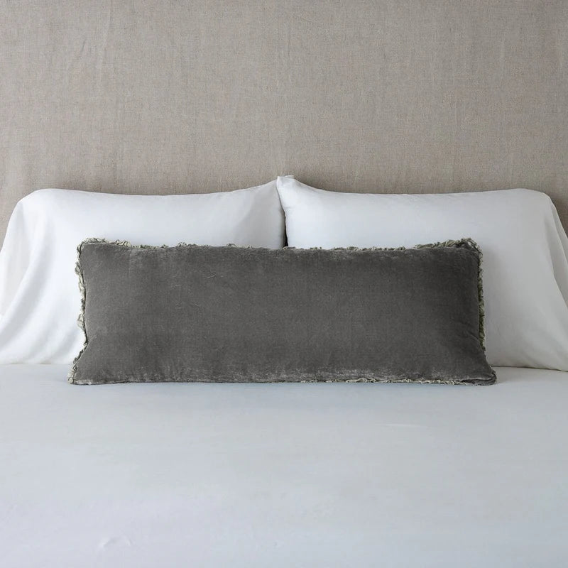 Bella Notte Carmen Lumbar Throw Pillow in honeycomb fabric, 15x24 inches, decorative accent for sofa or bed.