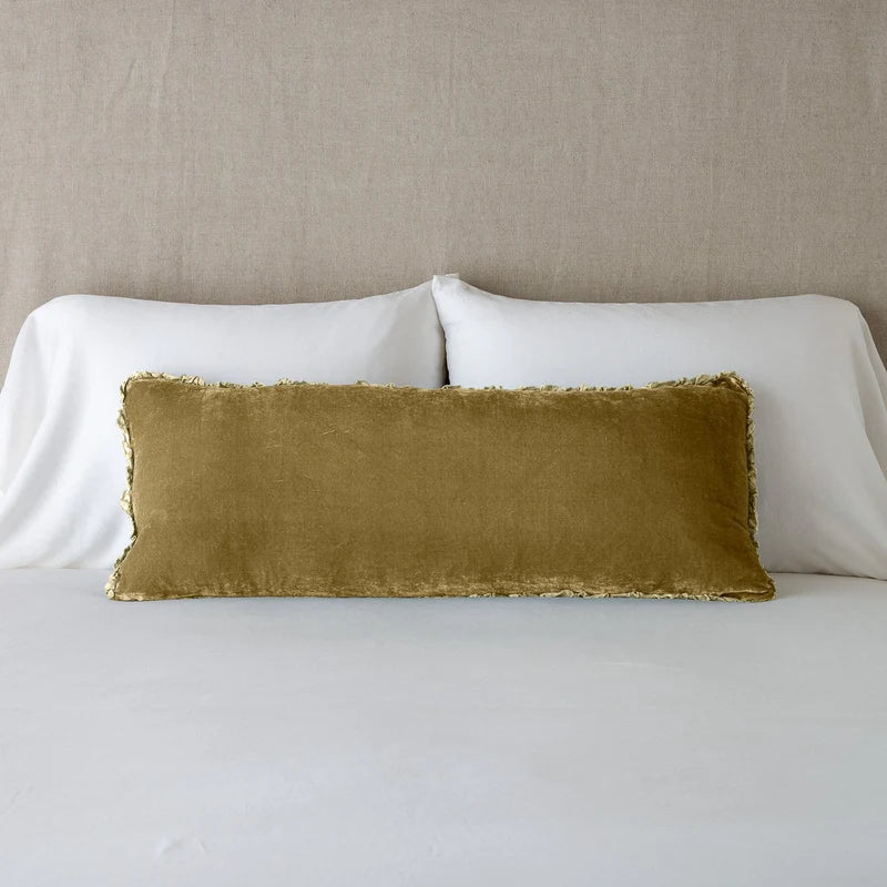 Bella Notte Carmen lumbar throw pillow with honeycomb pattern in a 15x24 inch size, showcasing soft fabric and elegant design.