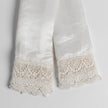 Bella Notte Paloma Pillowcase with lace edge, showcasing soft fabric and elegant detailing for a luxurious bedroom decor.