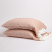 Bella Notte Allora Lace Pillowcase in Cenote, luxurious fabric with intricate lace detailing for elegant bedroom decor.
