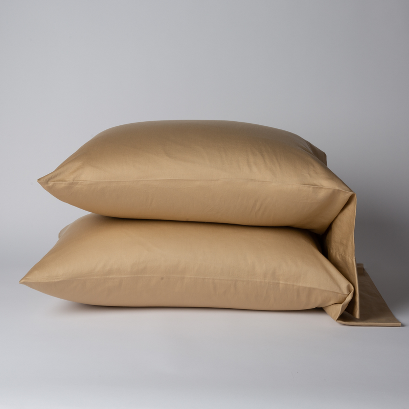 Bella Notte Bria Pillowcase in Cenote color, soft fabric, showing smooth texture and elegant design for king-sized bedding.