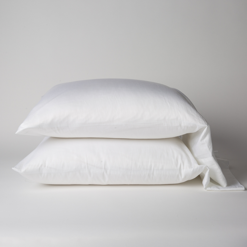 Bella Notte Bria pillowcase in Cenote color, soft fabric, showing smooth texture and elegant design for king size bedding.