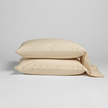 Natural Bella Notte Bria pillowcase featuring soft, breathable fabric and elegant design for a luxurious bedroom look.