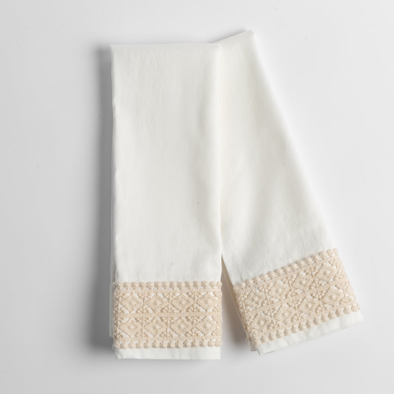 King-sized Bella Notte Bria Pillowcase with delicate Novola lace detailing for a luxurious bedroom accent.