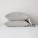 Bella Notte Madera Luxe pillowcase with cuff edge in soft cloud color, showcasing elegant fabric and detailed cuff design.