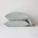 Bella Notte Madera Luxe pillowcase with cuff edge, soft fabric, and elegant cloud color, showcasing its luxurious design.