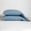 White linen Whisper Pillowcase by Bella Notte, standard size, soft and textured fabric for a cozy bed accent.