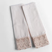 Bella Notte Madera Luxe Pillowcase in winter white with elegant Donella lace edge, standard size, soft and luxurious bedding.