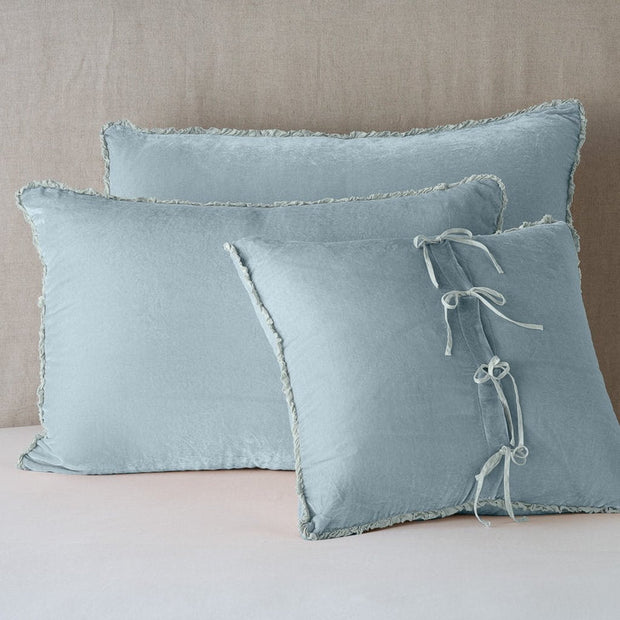 Bella Notte Carmen Sham with autumn-colored fabric and elegant ruffle details, decorative pillow cover for luxurious bedding.