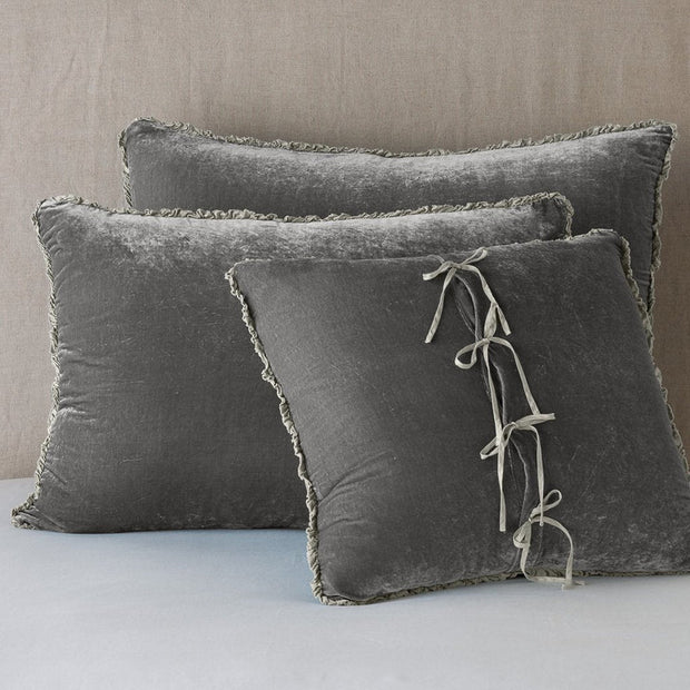 In Stock Bella Notte Carmen Sham Deluxe in autumn-inspired fabric, showcasing elegant European-style embroidery and plush design.