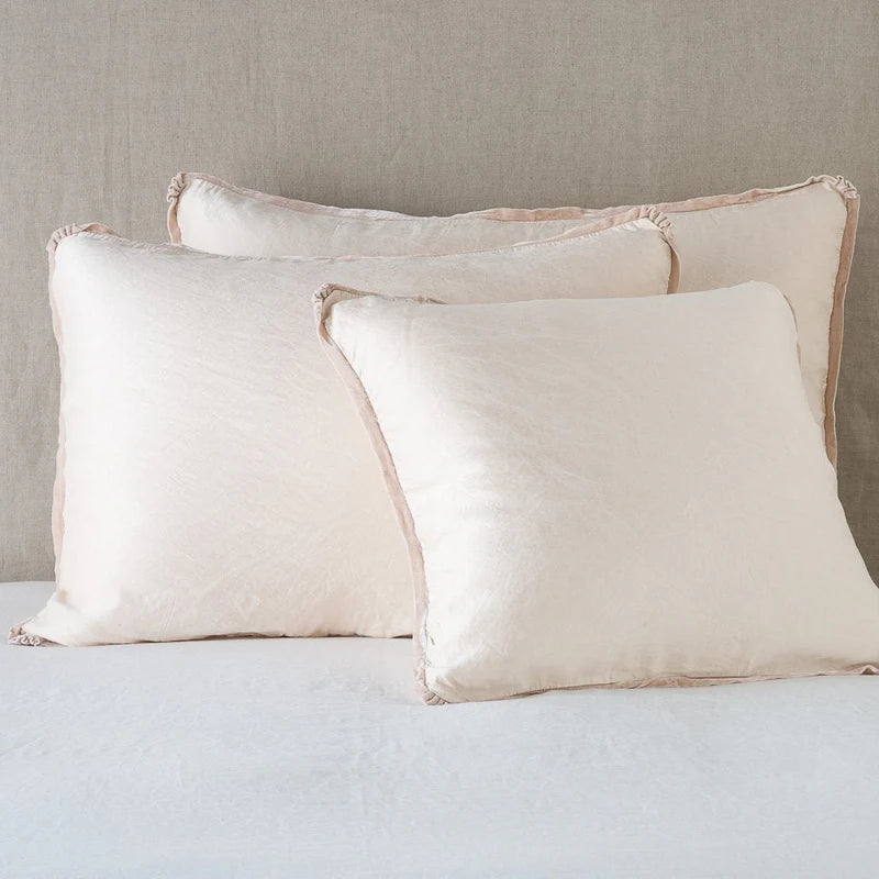 Bella Notte Paloma sham with autumn-colored fabric, featuring soft, luxurious textile and elegant design for bedroom decor.