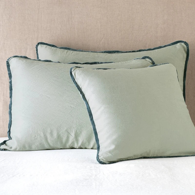 Bella Notte Paloma Euro Sham with autumn-colored, soft fabric and intricate embroidery for a luxurious bedroom decor.