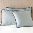 Bella Notte Paloma Sham featuring autumn-colored fabric with elegant embroidery and a soft, luxurious texture.