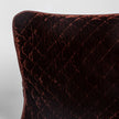 Bella Notte silk velvet quilted sham with a soft, luxurious autumn-colored pattern, designed to enhance bed decor.