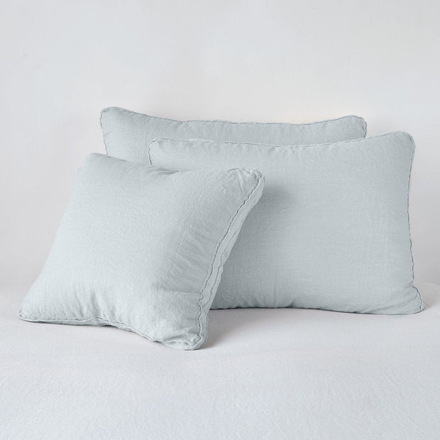 Bella Notte Austin Sham in Cenote Euro fabric, showcasing soft, luxurious textile with elegant design and detailed stitching.