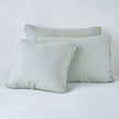 Bella Notte Austin Sham in Cenote fabric, showcasing soft, luxurious European pillow sham with elegant design and stitching details.