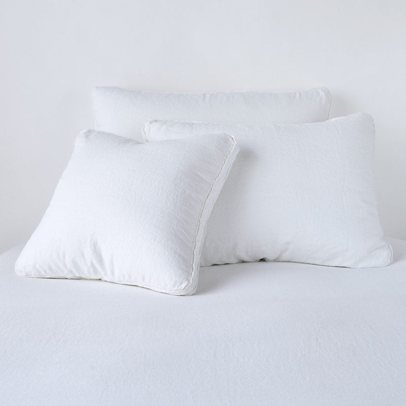 Bella Notte Austin Sham in Cenote fabric, showcasing soft, luxurious textile with elegant stitching for a refined bedroom look.