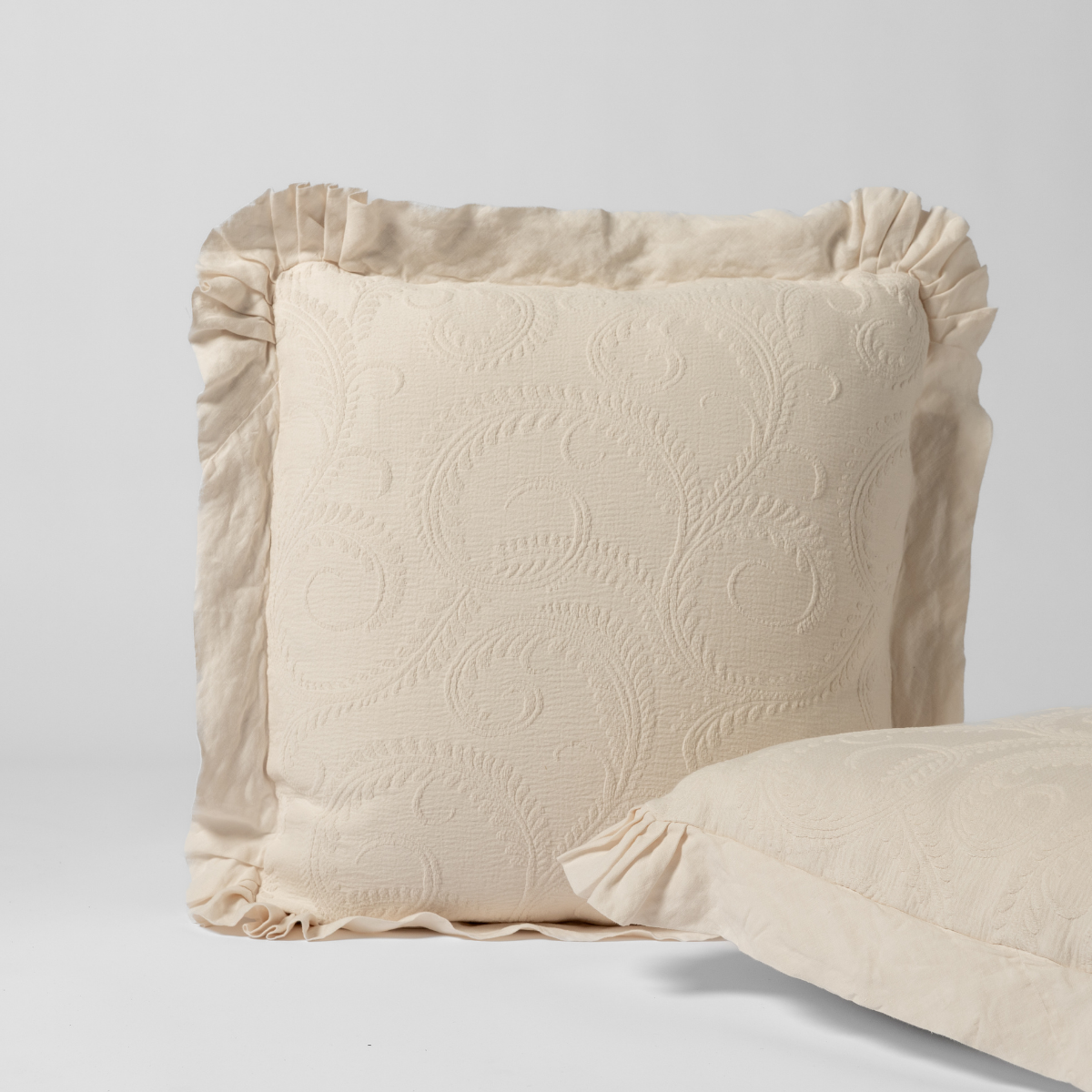 Bella Notte Marisette sham featuring soft, cloud-colored fabric and elegant euro-sized design for a luxurious bedroom decor