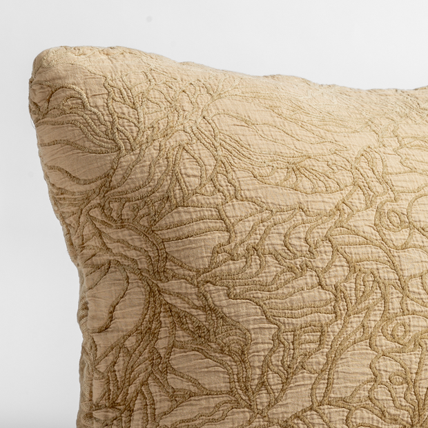 Bella Notte Georgia Sham in French Lavender deluxe fabric, showcasing soft, elegant decorative pillows with floral embroidery.