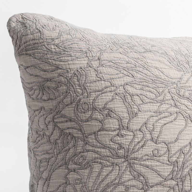 Bella Notte Georgia Sham in French Lavender Deluxe fabric, showcasing soft, luxurious bed sham with elegant design and silky texture.