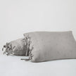 French lavender Bella Notte Ines Sham with intricate embroidery and soft silk fabric for a luxurious bedroom decor.