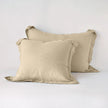 Bella Notte French Lavender linen sham with plush, textured fabric and elegant design for a luxurious bedroom decor.