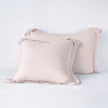 Bella Notte French Lavender linen sham with soft, textured fabric and decorative edge for elegant bedroom decor.