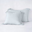 Bella Notte French Lavender linen sham showcasing soft, textured fabric with a plush, decorative appearance for elegant bedroom decor.