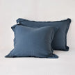 Bella Notte French Lavender linen sham featuring soft, textured linen fabric with a relaxed, elegant look.